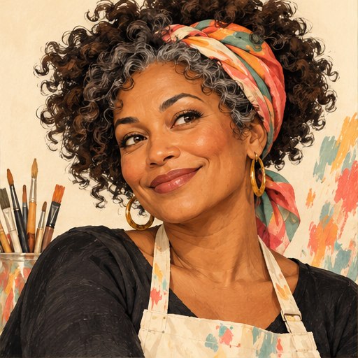 Illustrated portrait of the creative spirit